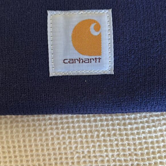 Carhartt Blue Knit Hat/Beanie with Logo Patch one size NWT - Picture 4 of 7